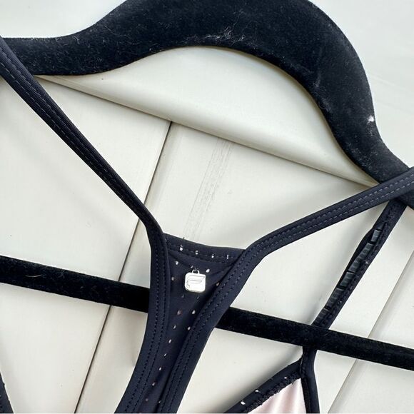 Fabletics Valentina black mesh one piece swimsuit Sz S - Picture 5 of 7
